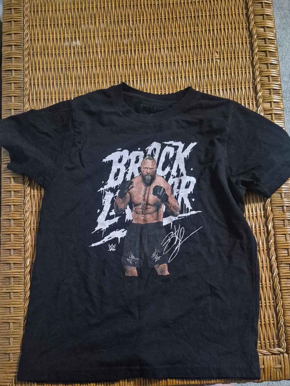 Black Graphic WWE Rock Lumber Men's Tee
